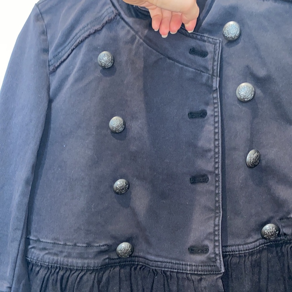 Free People Military Ruffle Hem Jacket - Picture 4 of 7